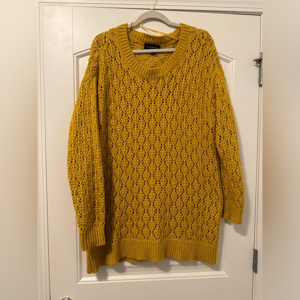 Lane Bryant Marigold Crocheted Pullover Sweater